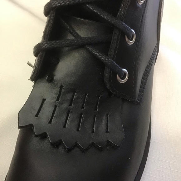 Chippewa NWT 10” Black Leather Women’s Lace Up Kiltie Ropers, Size 11M/41.5 - Picture 10 of 15